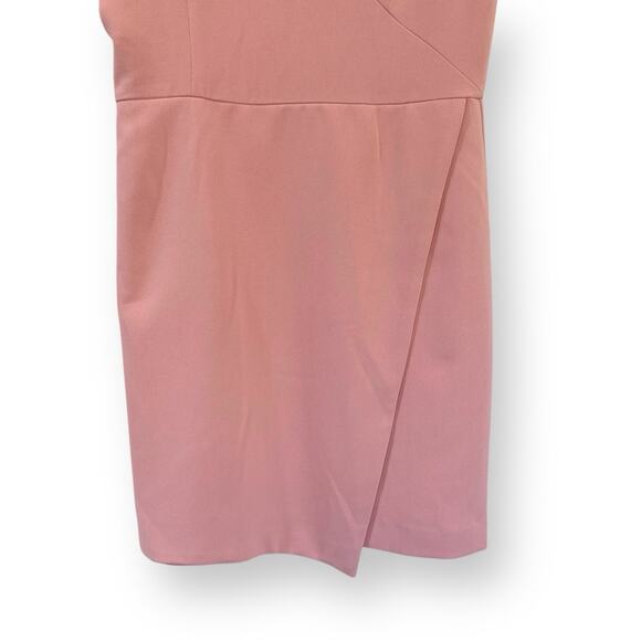 NEW Revolve NBD Adios Asymmetrical Mini Dress Size M Blush Pink Crepe Party - Picture 4 of 14